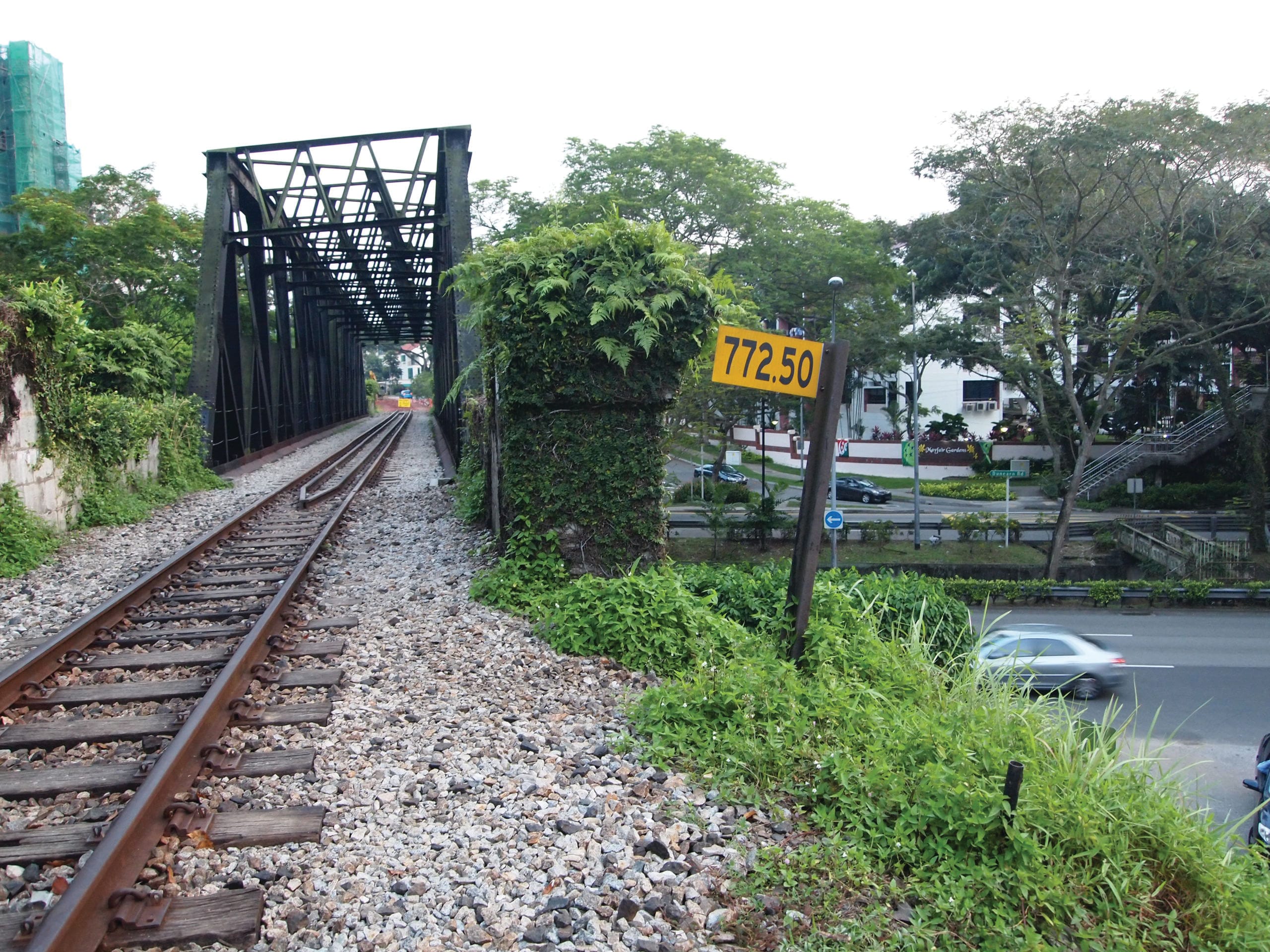 The Bukit Timah Railway Bridge, a constant reminder of perennial flooding along Bukit Timah. Photo from the author’s collection.